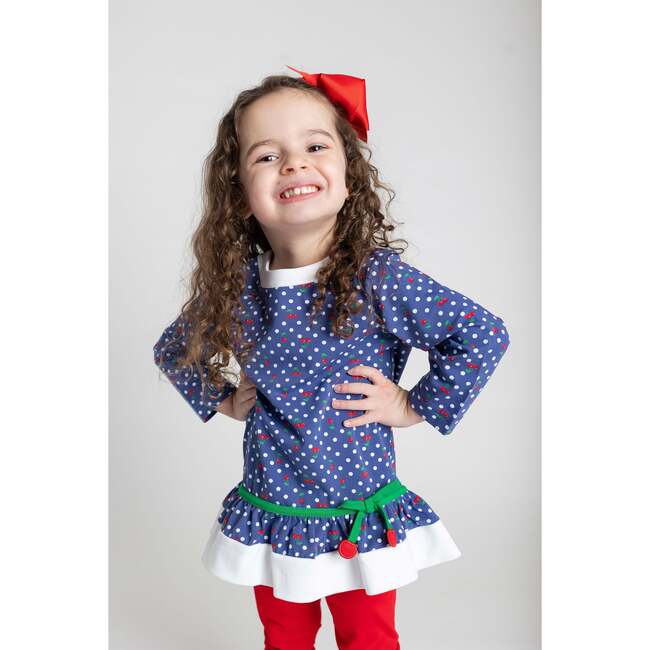 Polka Dot Cherry Knit Tunic Set - Mixed Apparel Set - 3