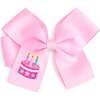 Birthday Cake Hair Bow, Pink - Hair Accessories - 1 - thumbnail