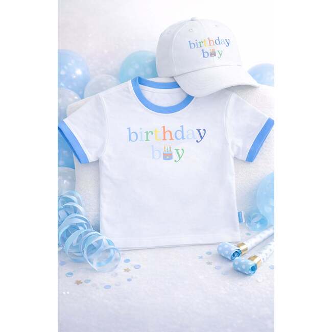 Birthday Boy Crewneck T-Shirt, Blue - Apparel - 4