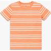 Kids Heathered Tee In Stripe, Goldfish White Stripe - T-Shirts - 1 - thumbnail