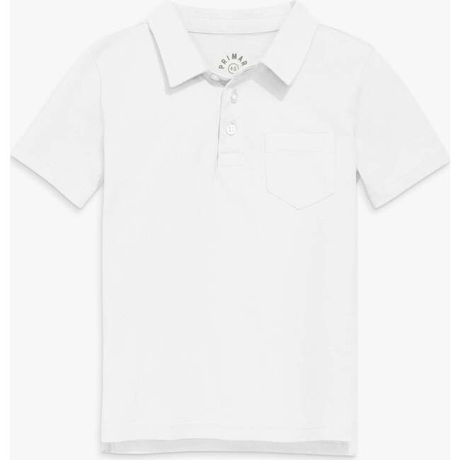 Kids Short Sleeve Polo, White