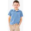 Kids Short Sleeve Polo, Vintage Blue - Polo Shirts - 2
