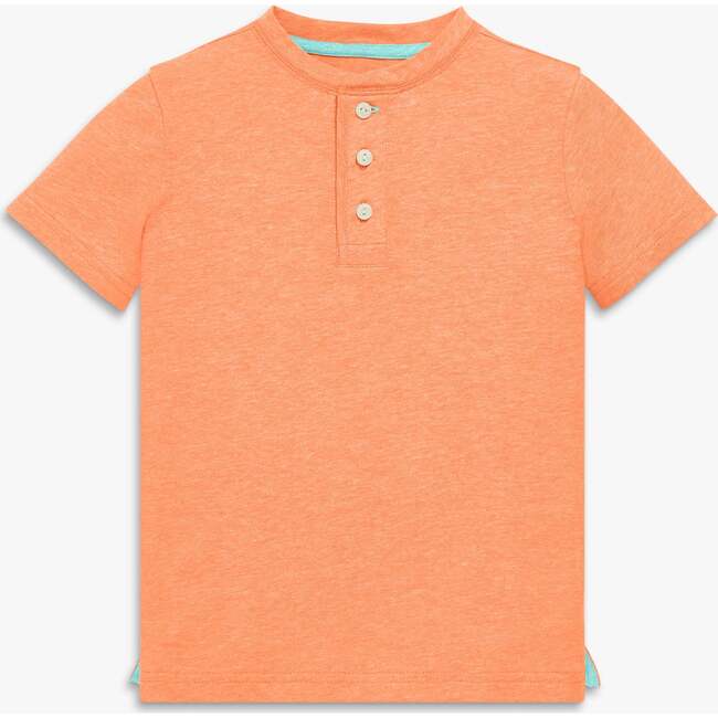 Kids Heathered Henley Tee, Goldfish