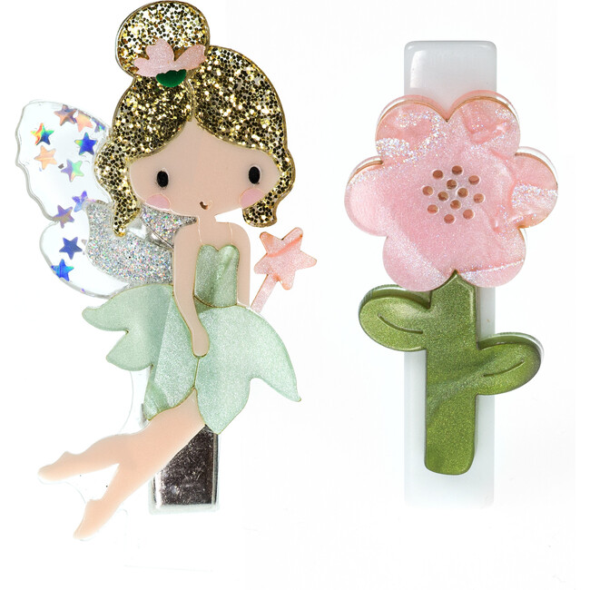 Fairy & Flower Pearlized Hair Clips