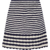 Tatum Mini Skirt, Ivory/Navy Stripe - Skirts - 1 - thumbnail