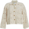 Tasha Crop Jacket, Ivory - Jackets - 1 - thumbnail