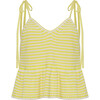 Mali Stripe Cami, Ivory/Limone Stripe - Tank Tops - 1 - thumbnail