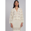 Tasha Crop Jacket, Ivory - Jackets - 2 - thumbnail