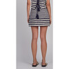 Tatum Mini Skirt, Ivory/Navy Stripe - Skirts - 4