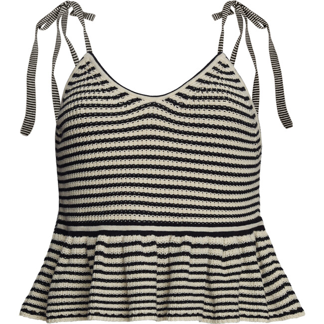 Mali Stripe Cami, Ivory/Black Stripe