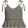 Mali Stripe Cami, Ivory/Black Stripe - Tank Tops - 1 - thumbnail