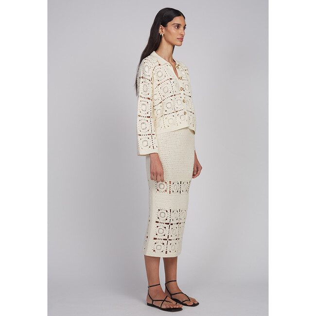 Tasha Crop Jacket, Ivory - Jackets - 4