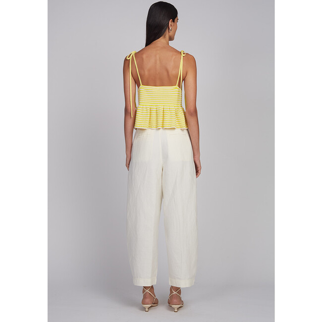 Mali Stripe Cami, Ivory/Limone Stripe - Tank Tops - 6