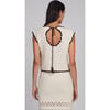 Zaria Crochet Top, Ivory w/Black Tipping - Shirts - 5 - thumbnail