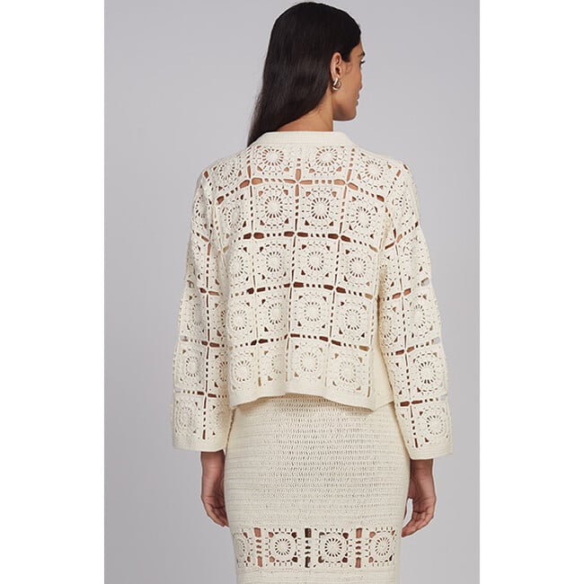 Tasha Crop Jacket, Ivory - Jackets - 6