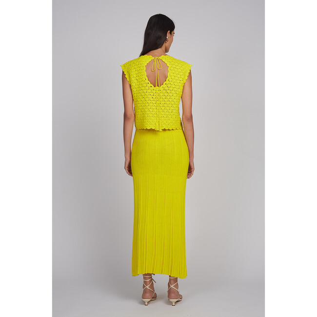 Zaria Crochet Top, Limone - Shirts - 6