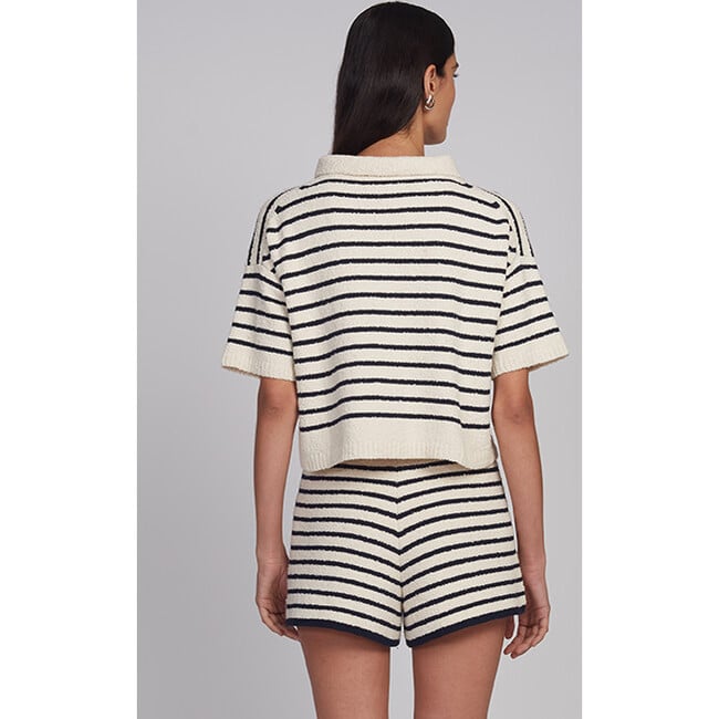 Romy Shirt Cardi, Ivory/Navy Stripe - Cardigans - 5
