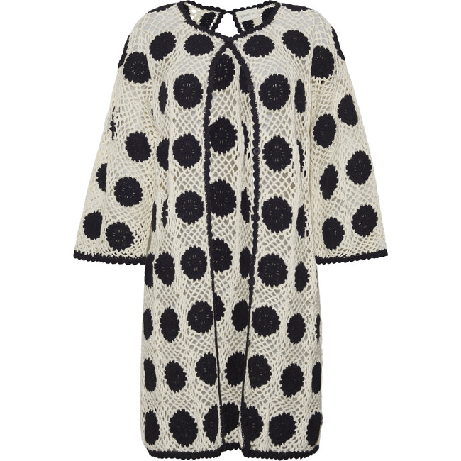 Skylar Cover up, Ivory/Black Combo