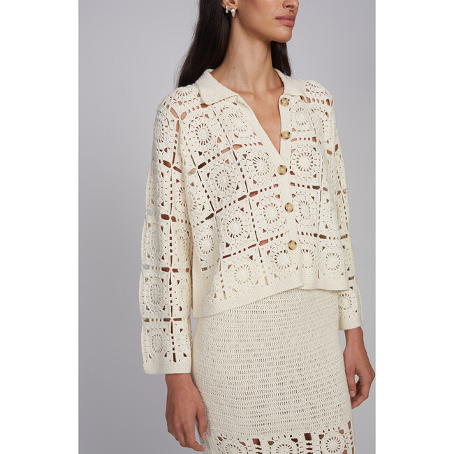 Tasha Crop Jacket, Ivory - Jackets - 7