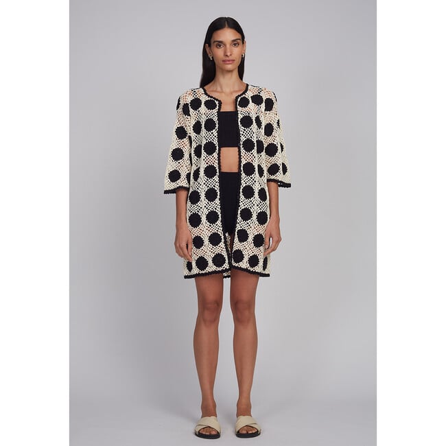 Skylar Cover up, Ivory/Black Combo