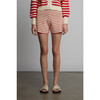 Lea Stripe Short, Ivory/Rosso Stripe - Shorts - 1 - thumbnail