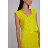 Zaria Crochet Top, Limone - Shirts - 8