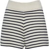 Lea Stripe Short, Ivory/Navy Stripe - Shorts - 1 - thumbnail