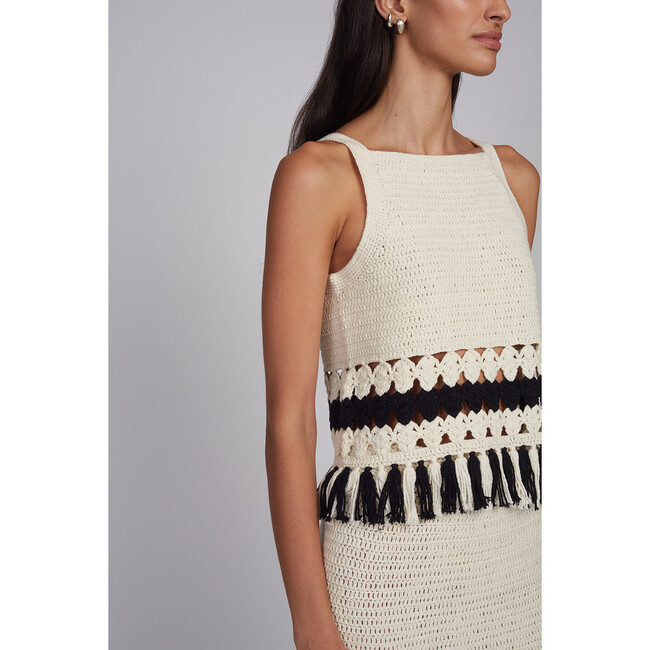 Zelda Top, Ivory/Black Combo - Shirts - 7