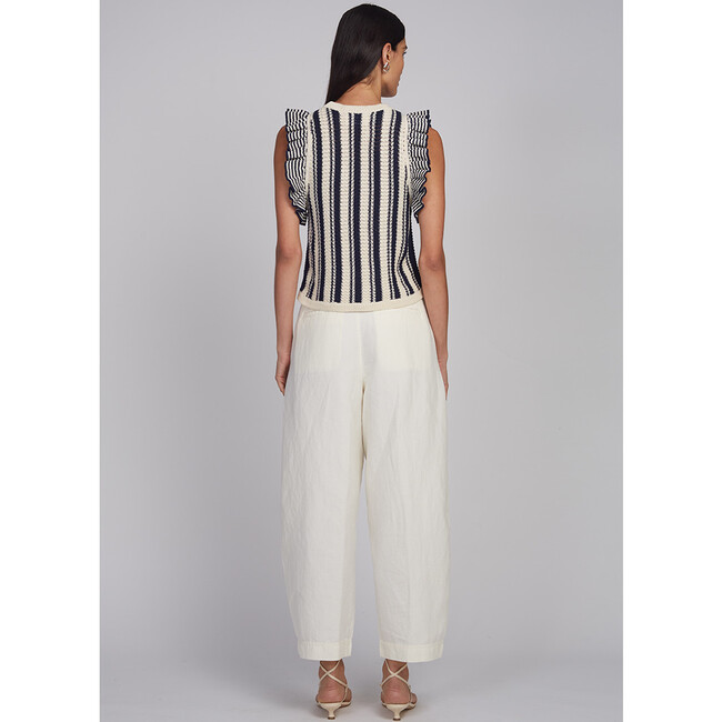Maia Tank, Ivory/Navy Combo - Tank Tops - 6