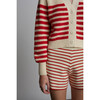 Lea Stripe Short, Ivory/Rosso Stripe - Shorts - 3