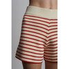 Lea Stripe Short, Ivory/Rosso Stripe - Shorts - 4