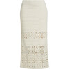 Jana Crochet Skirt, Ivory - Skirts - 1 - thumbnail