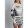 Lea Stripe Short, Ivory/Navy Stripe - Shorts - 5 - thumbnail
