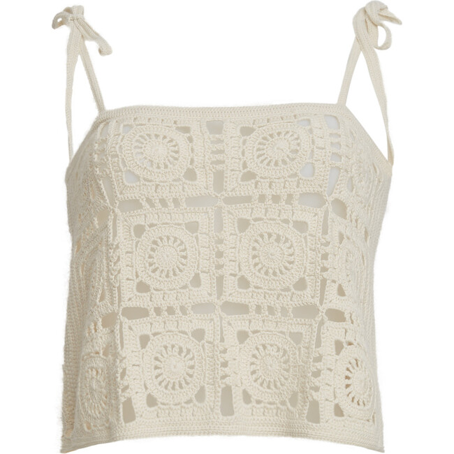 Iola Crochet Top, Ivory