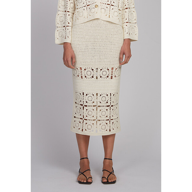 Jana Crochet Skirt, Ivory