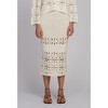 Jana Crochet Skirt, Ivory - Skirts - 2