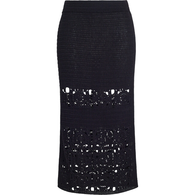 Jana Crochet Skirt, Black