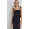 Iola Crochet Top, Black - Shirts - 2
