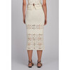 Jana Crochet Skirt, Ivory - Skirts - 3