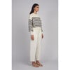 Layla Stripe Sweater, Ivory/Navy Stripe - Cardigans - 4 - thumbnail