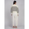Layla Stripe Sweater, Ivory/Navy Stripe - Cardigans - 5 - thumbnail