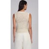 Ellie Crochet Vest, Ivory - Vests - 5 - thumbnail