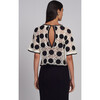 Amira Top, Ivory/Black Combo - Shirts - 5