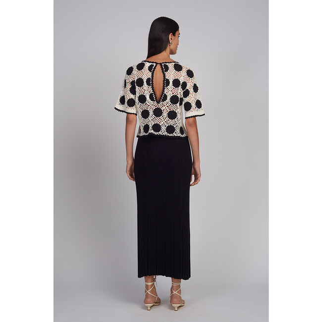 Amira Top, Ivory/Black Combo - Shirts - 6