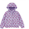 Max Reversible Rain Jacket Windbreaker, Purple Rainbow - Raincoats - 1 - thumbnail