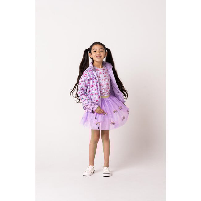 Max Reversible Rain Jacket Windbreaker, Purple Rainbow