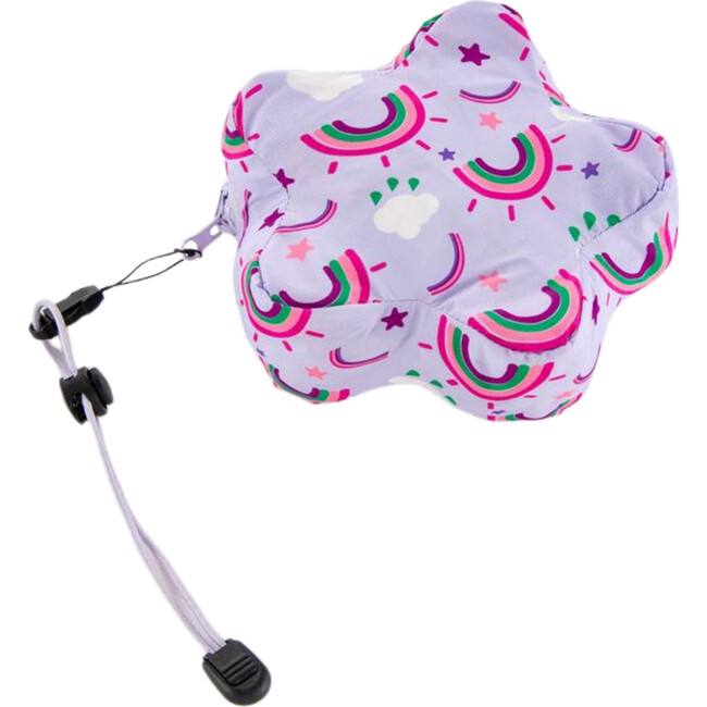 Max Reversible Rain Jacket Windbreaker, Purple Rainbow - Raincoats - 5