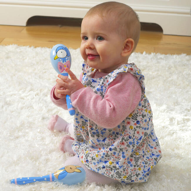 Peter Rabbit: Maraca Set - Set Of 2, Wooden Musical Shaker Instruments