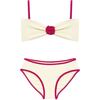 Mini Rosa x Lulu Bikini Set, Cream Raspberry - Two Pieces - 1 - thumbnail