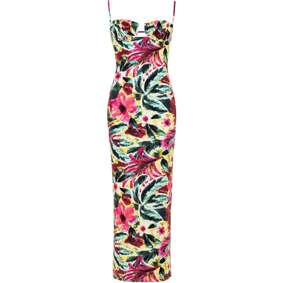 chinese dress ladies Isla Floral Petal Long Slip Dress main image 1